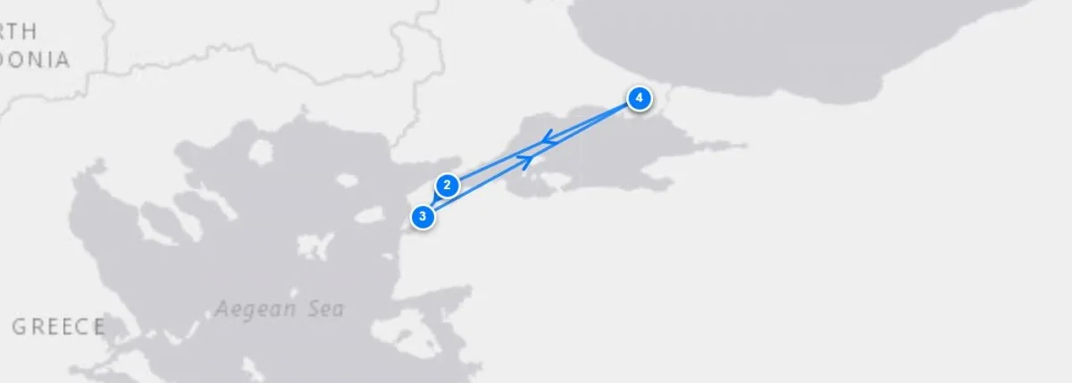 Anzac Day 2026 & Gallipoli Tours route map